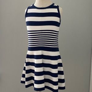 MILLY MINIS Striped Knit Fit & Flare Dress